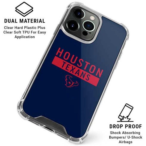 NFL Houston Texans Blue Performance Series iPhone 16 Pro Clear Case